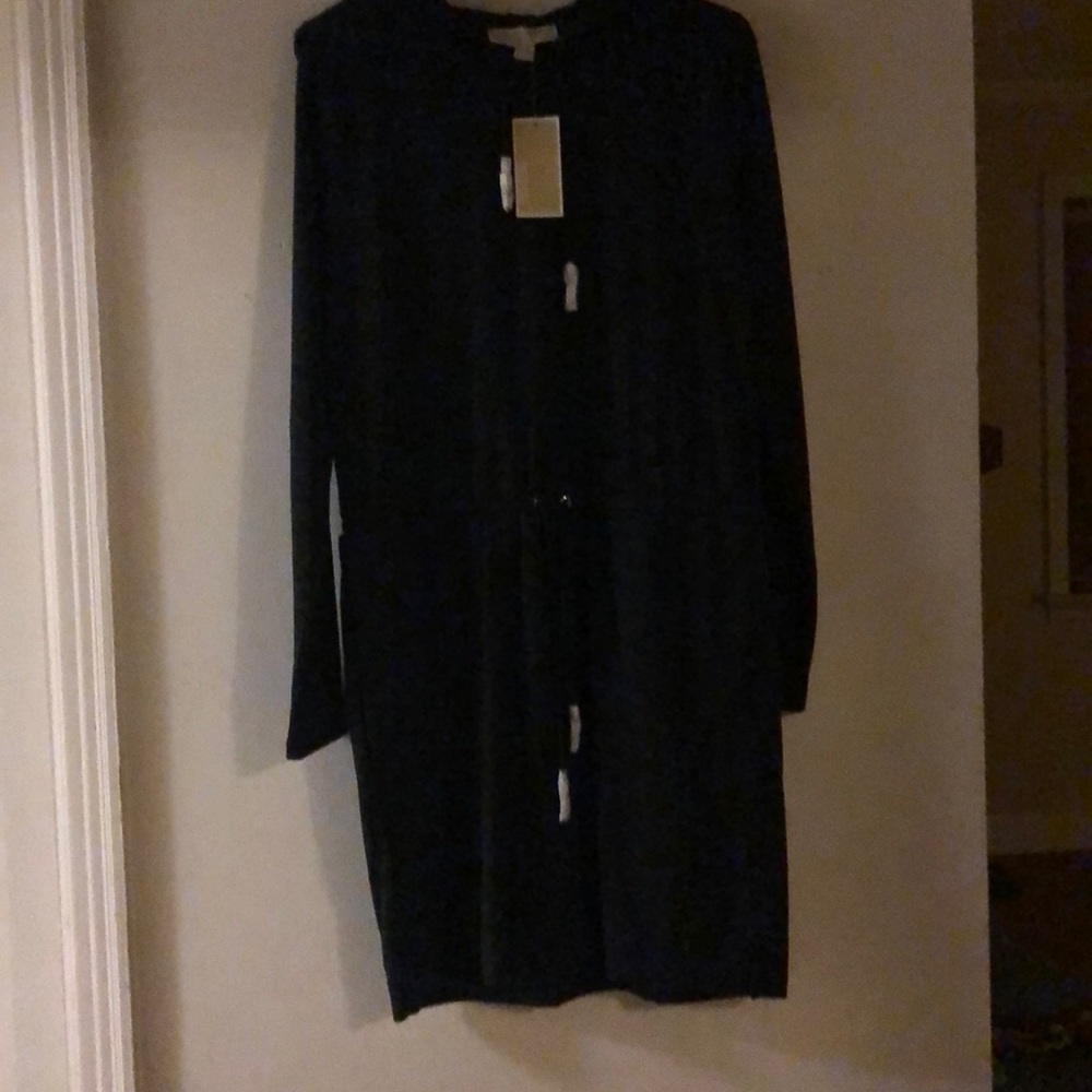 Michael Kors Black Heather Hoodie Dress